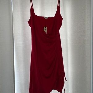 Red silk dress, never worn